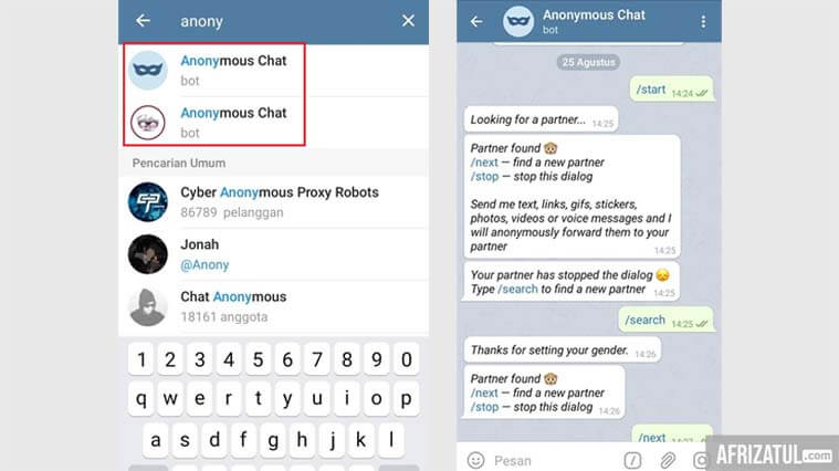 Cara Telegram Anonymous Chat Terbaik