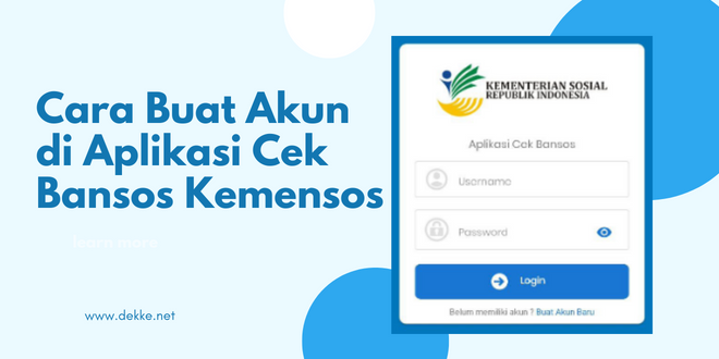 Cara Buat Akun di Aplikasi Cek Bansos Kemensos